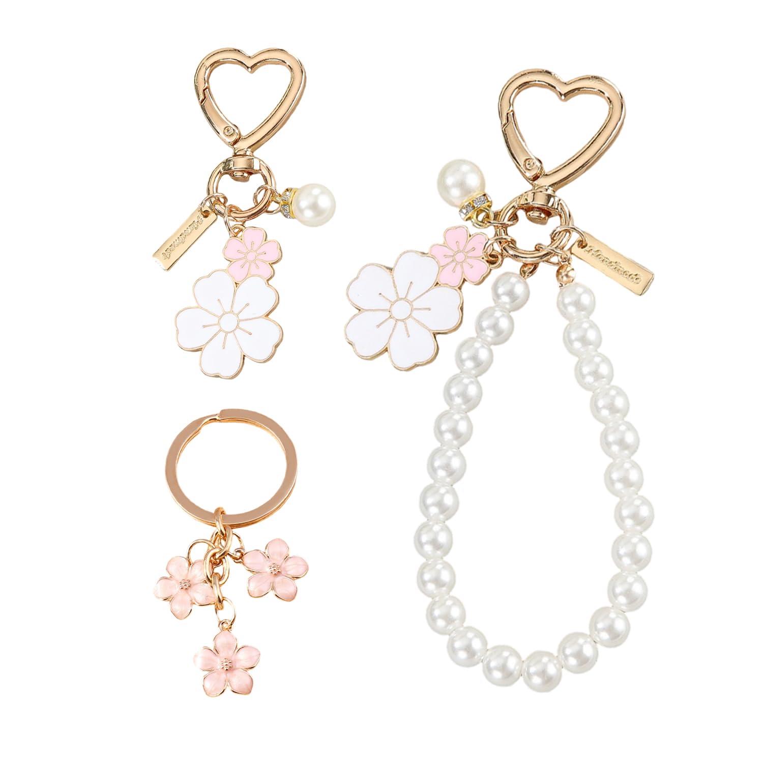 3 Piezas De Llave De Flor De Cerezo, Cole Dulce Y Dulce, Cadena De Claves De Mujeres, Remolque De Decoración Multipropósito, Accesorios De Mochila.