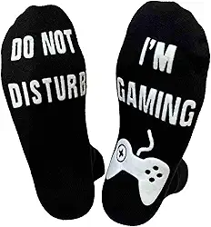 Do Not Disturb I'm Gaming Socks, presentes de aniversário para homens, meninos, meninos, jogadores, dia dos pais, Natal