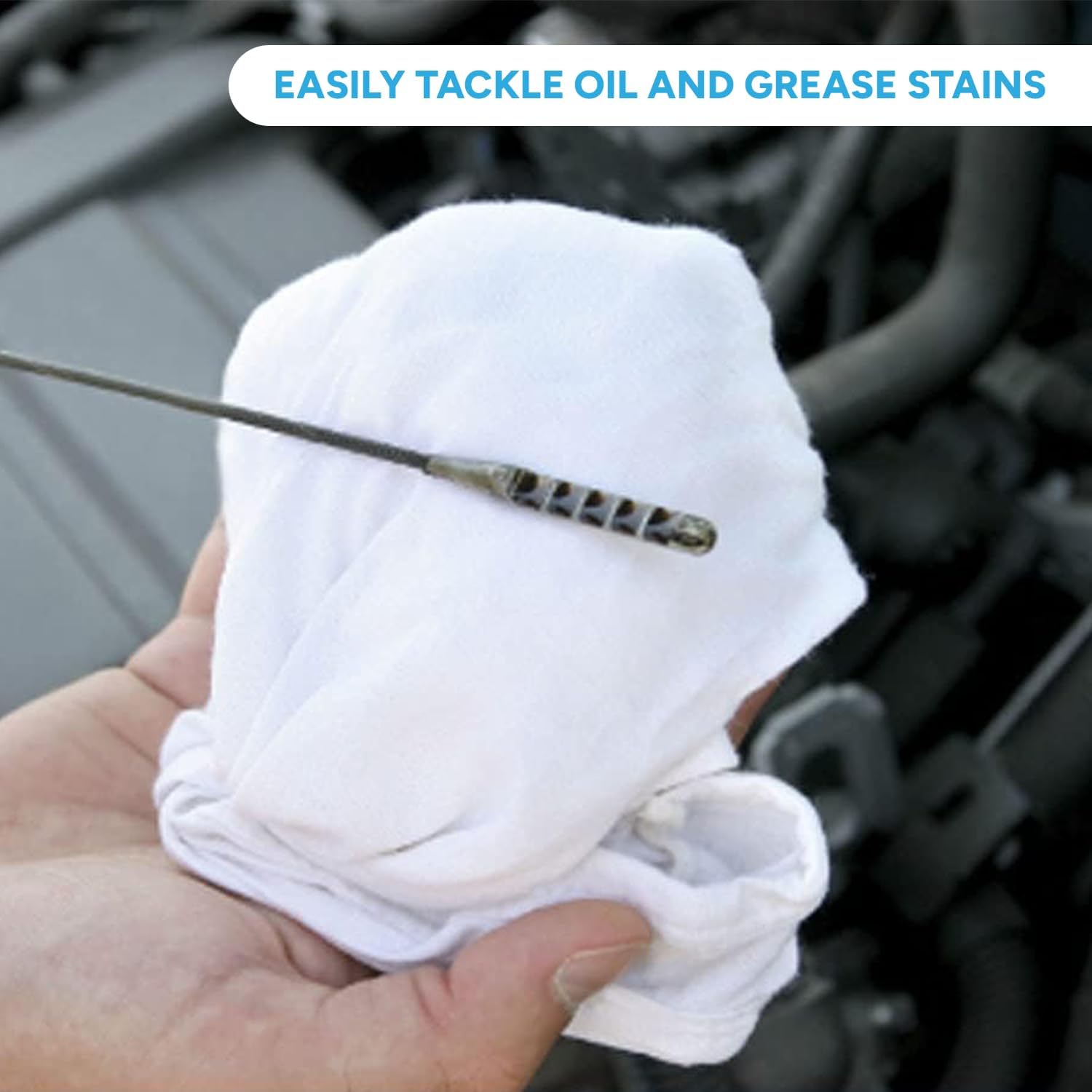 Avalon Towels Cleaning Rags Bulk - White T-Shirt Knit Rags, (5 Pound), Multipurpose Cleaning Towels for Home, Auto Shops, Restaurants, Garages, Painters, Polishing, (16"x16")