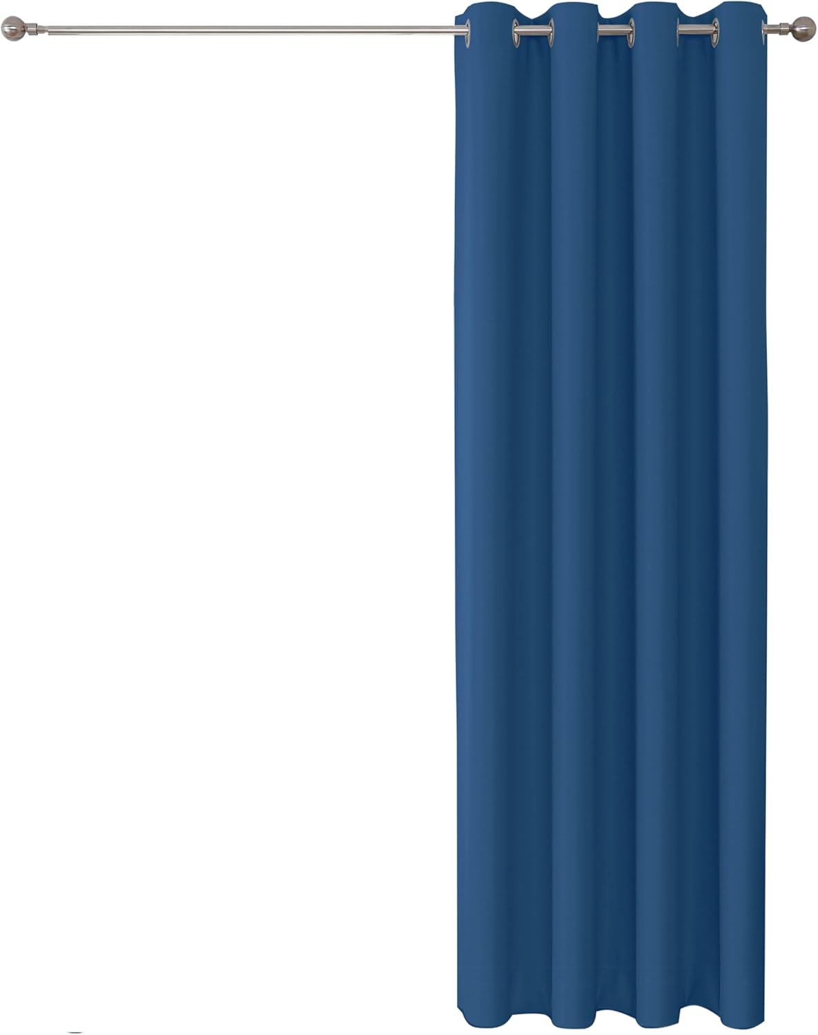 Flame Retardant Blackout Curtain - 1 Panel, Navy Blue Grommet Top for School Classroom, Thermal Insulated, NFPA 701, 52x84 Inch