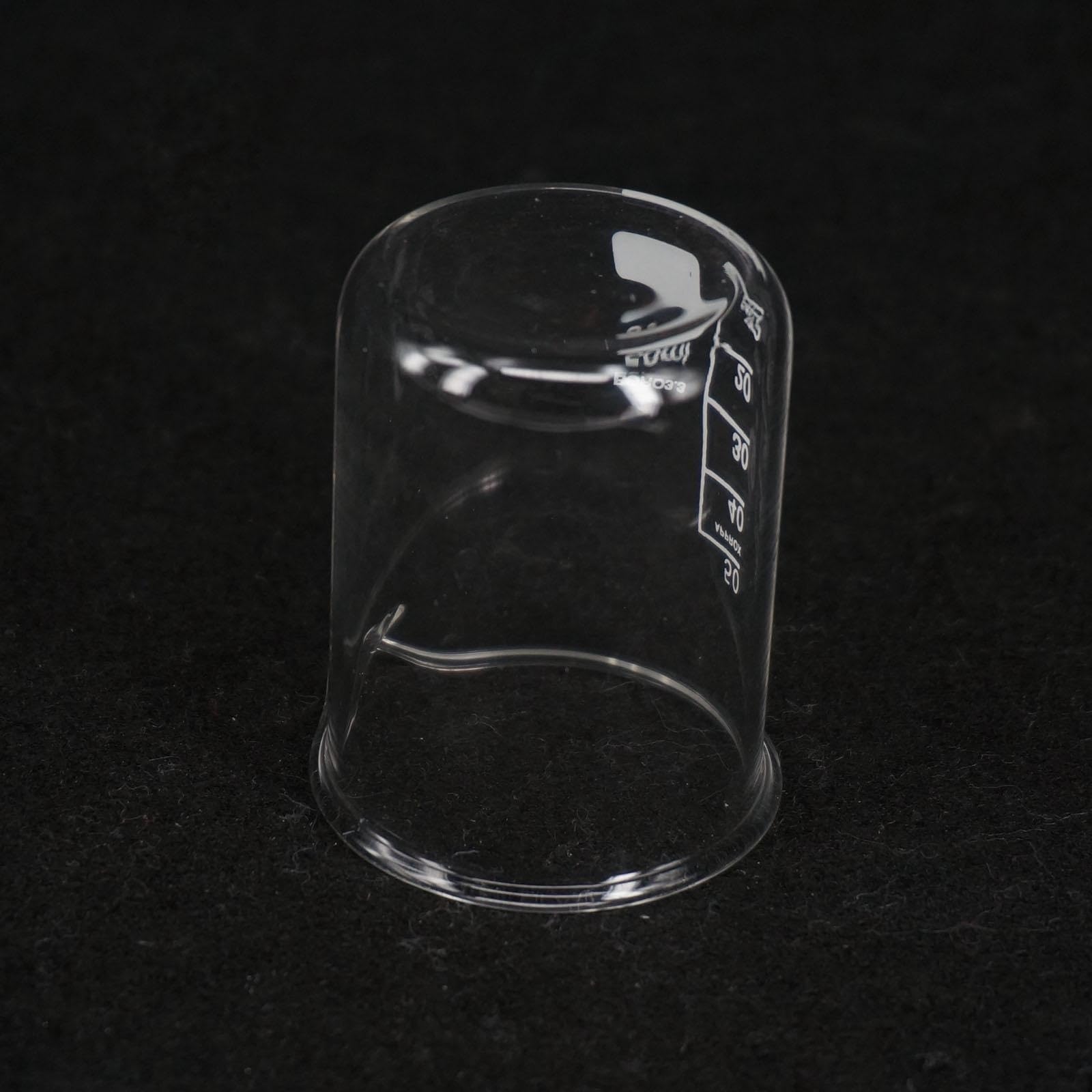 Provetta graduata in vetro, Becher da laboratorio a basso profilo in vetro borosilicato 50 ml con beccuccio versatore