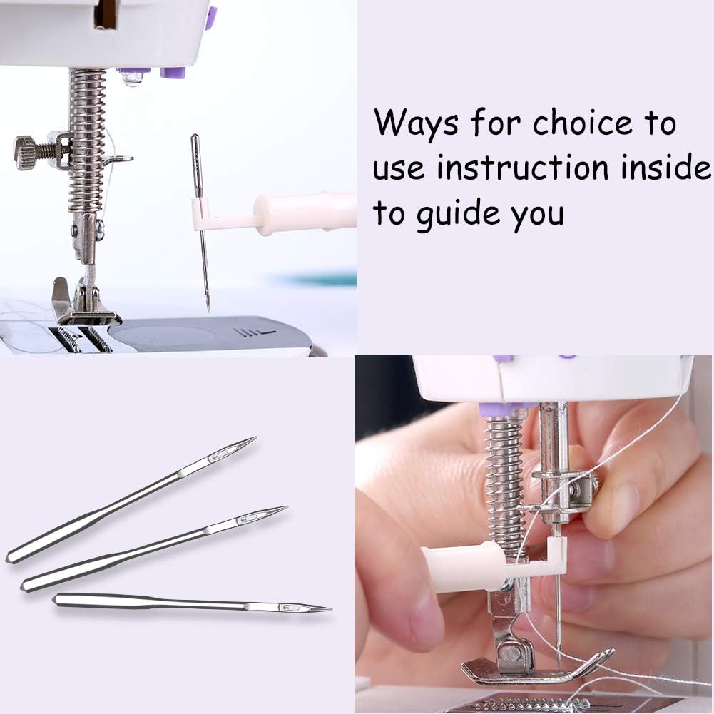 60 Count Sewing Machine Needles - 6 Sizes Sewing Machine Needles with Needle Threader, Universal Point for Ordinary Sewing Machines Sizes 70/9, 70/10, 80/12, 90/14, 100/16, 110/18