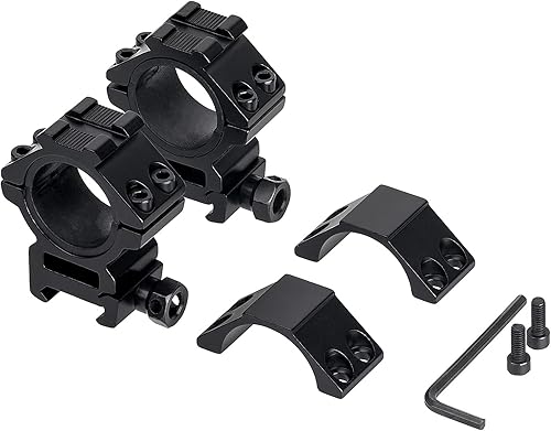 Miniatura 3 de Anillos de mira de perfil mediano de 1 pulgada, anillos para riflescope - Adaptador de montaje de alcance de 1.181 in1.000 in para riel