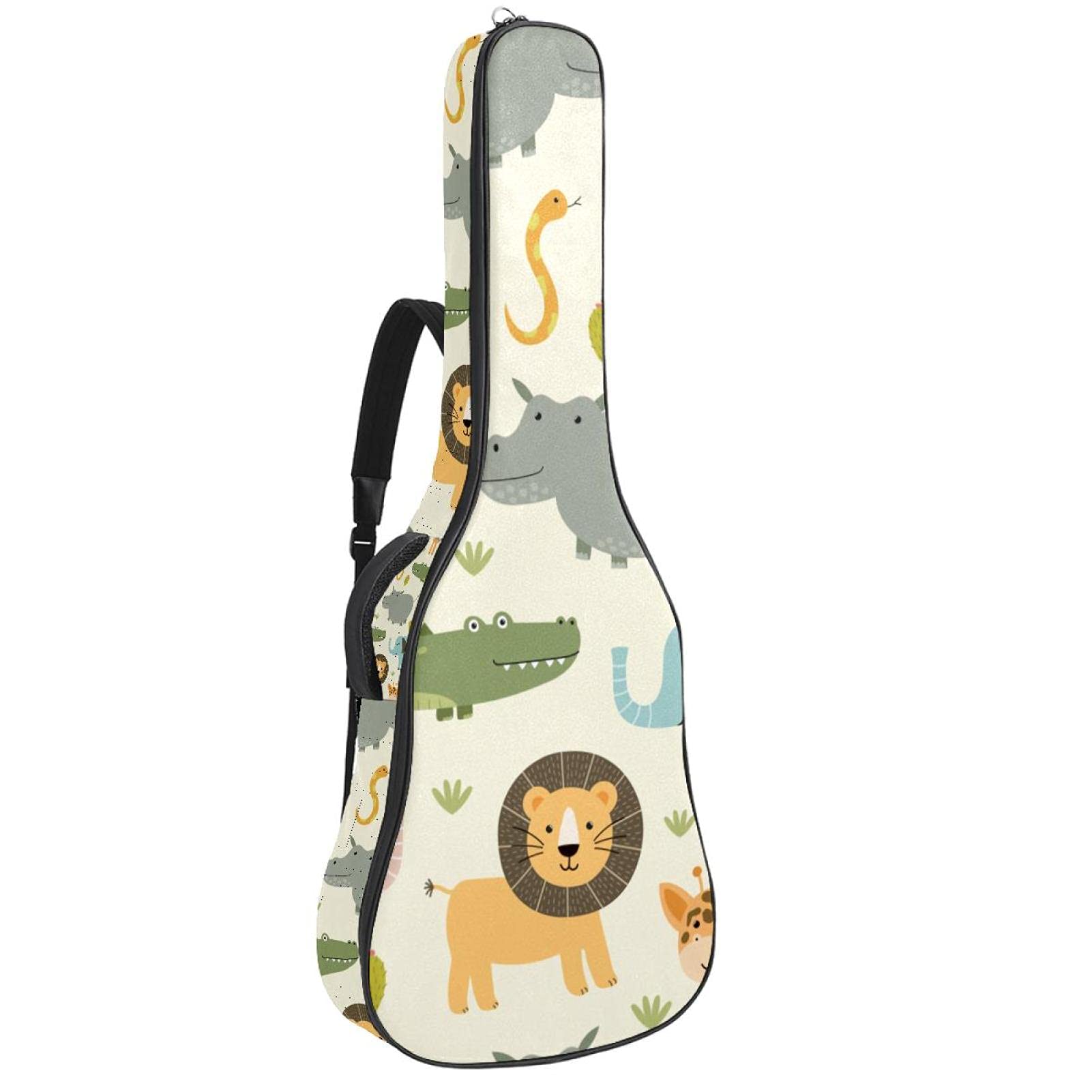 Housse guitare classique folk robuste étanche fermeture éclair lion - 8