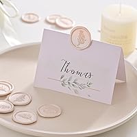 Vista 4 de UNIQOOO Calcomanías de Sello de Cera - Calcomanías de Sello de Sobre de Invitación de Boda de Romero, 100 Piezas de Calcomanías Autoadhesivas