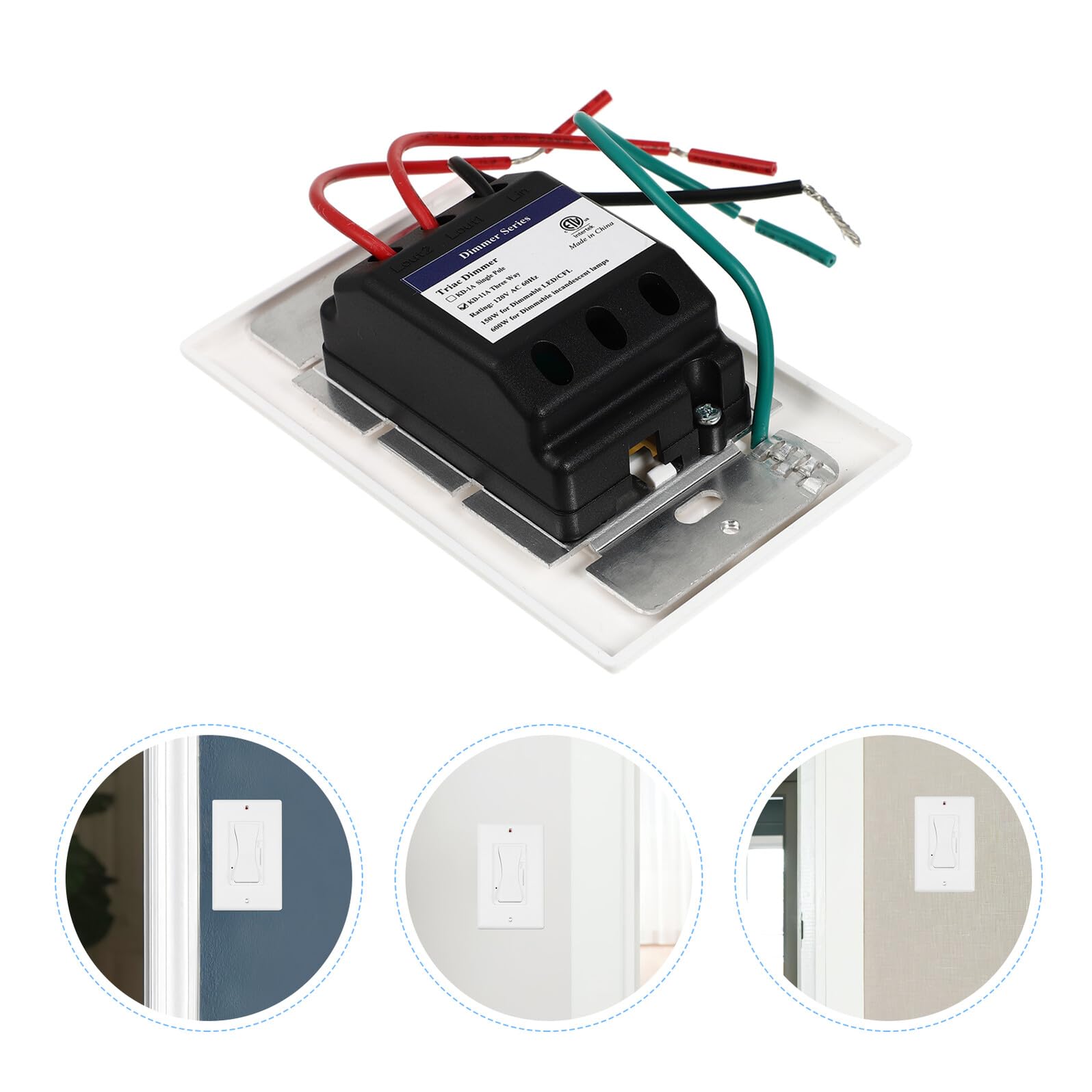 Elektrischer LED Schiebedimmer 600w Max mit Abs und Aluminiumlegierung Präzise Steuerung Geeignet für Gedimmtes Licht im Wohnbereich