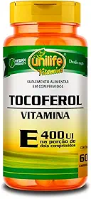 Alfa Tocoferol 400 Ui Vitamina E Unilife Vegan 60 Cp