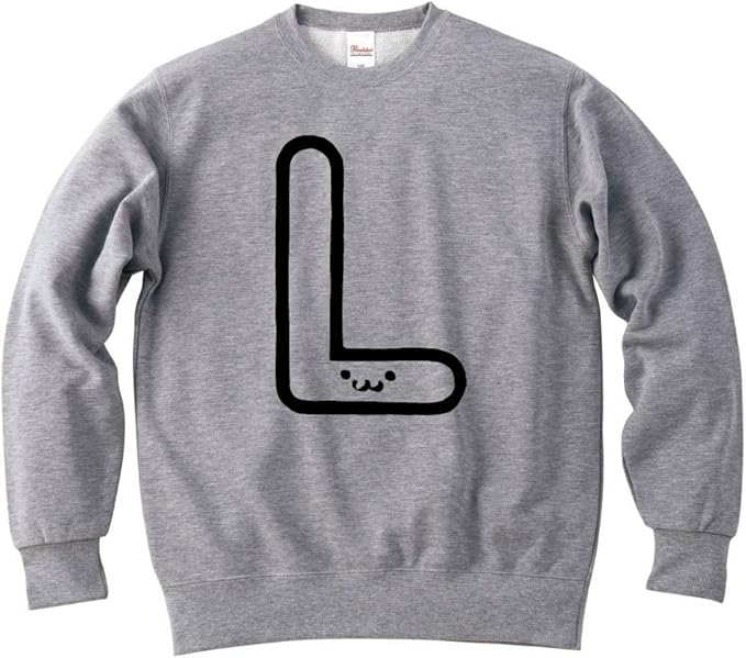 Amazon Co Jp サモエスキー L エル アルファベット 記号 文字 筆絵 イラスト おもしろ スウェット トレーナー ファッション