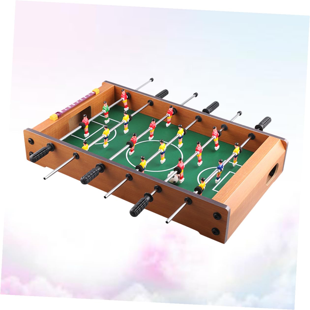 Mini Tavolo da Calcio a 6 Tiri in Mdf, Gioco da Scrivania | Segnapunti Incluso, per Serate in Famiglia e Uso su Desktop, Adatto a Ragazzo Ragazza e Adulti