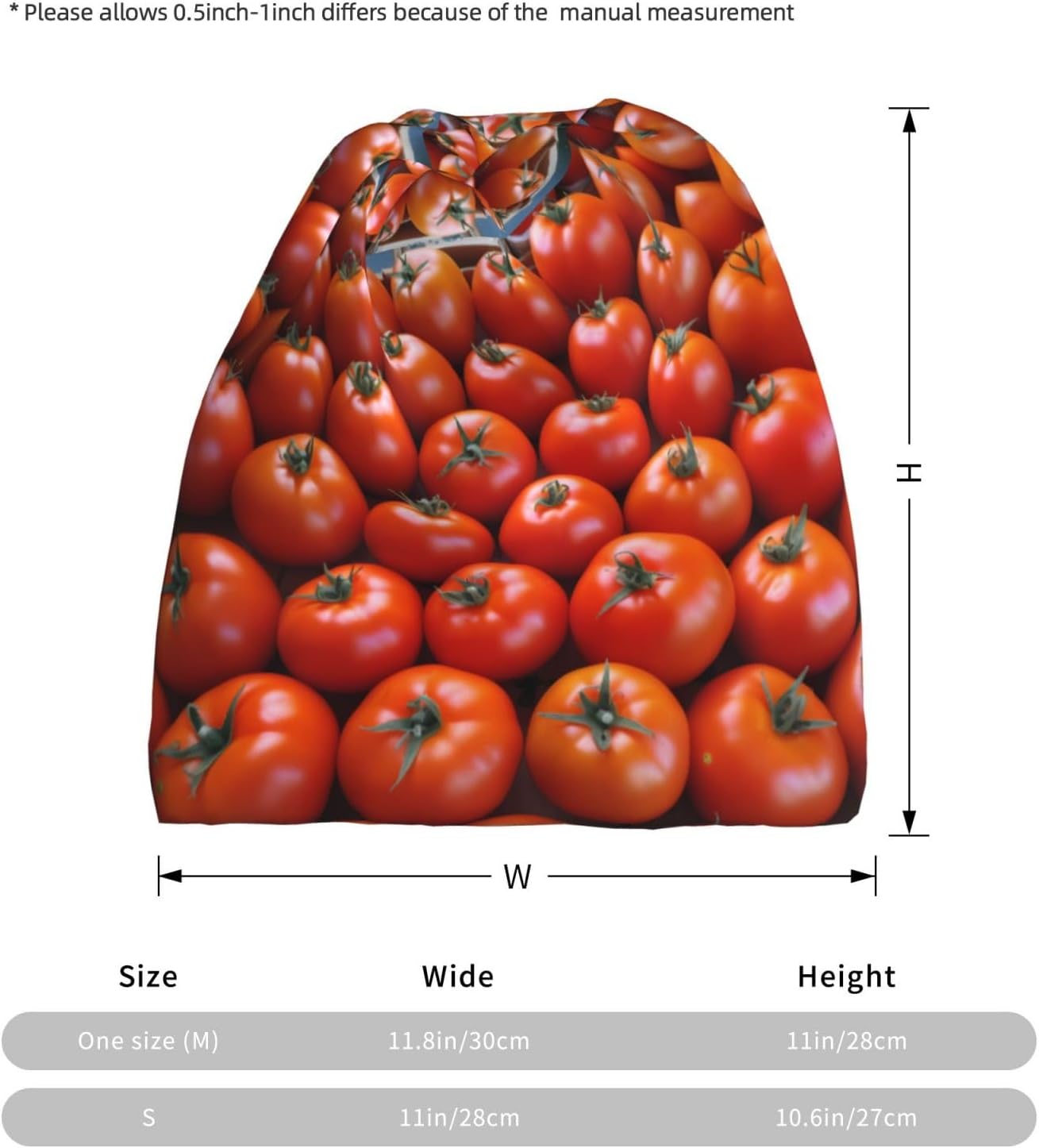 (Many Tomatoes) Multi-Functional Convertible Brimless Hat for Daily Outdoor Travel Use -