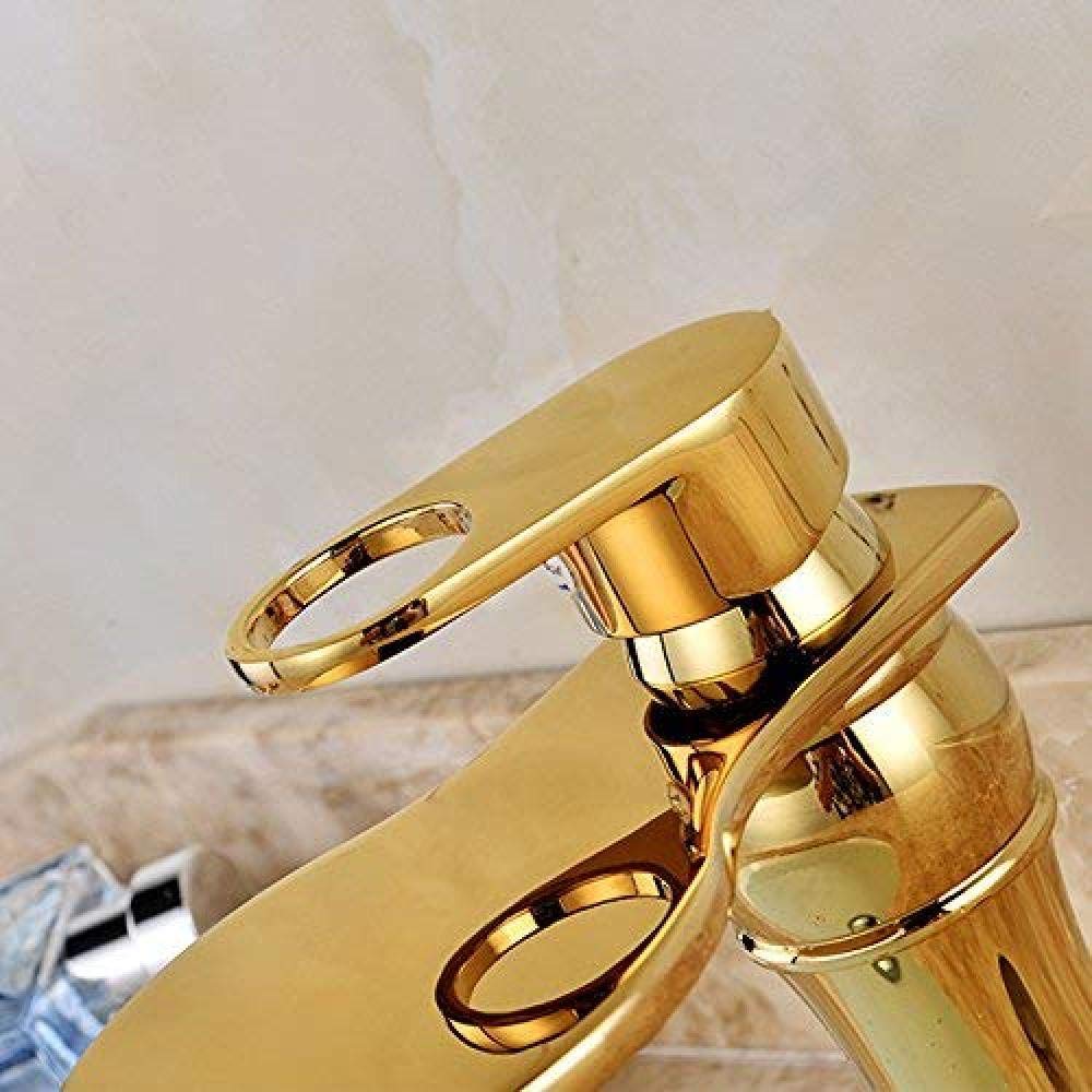 Grifo para Grifo sin Plomo Fregadero de Cocina Lavabo Art Stone 11031 Opera una Variedad de grifos para Fregadero de Cocina Instalación de baño y Cocina grifos para Lavabo Baño Plomería Oro/