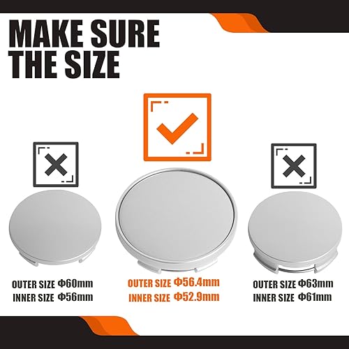 Miniatura 231 de TMS - Tapones centrales de rueda de 2.7 pulgadas para BMW Serie 3, 4, Serie 5, Serie X, Serires Z, Series 3613 6783 536, paquete de 4