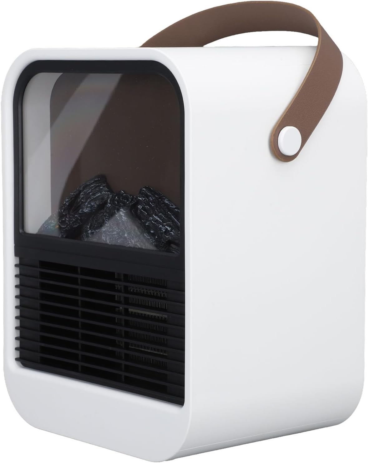 1000W Mini Fireplace Heater, 7.8in Fireplace Stove with Realistic