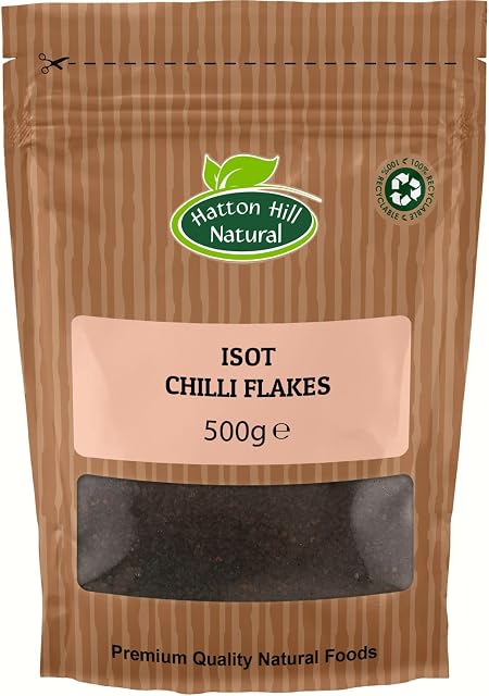 Isot (Urfa) Chilli Flakes 500g by by Hatton Hill | Urfa Pepper, Mildly Hot, Gourmet Choice, Smoky, Good for Marinade Meat & Chicken.