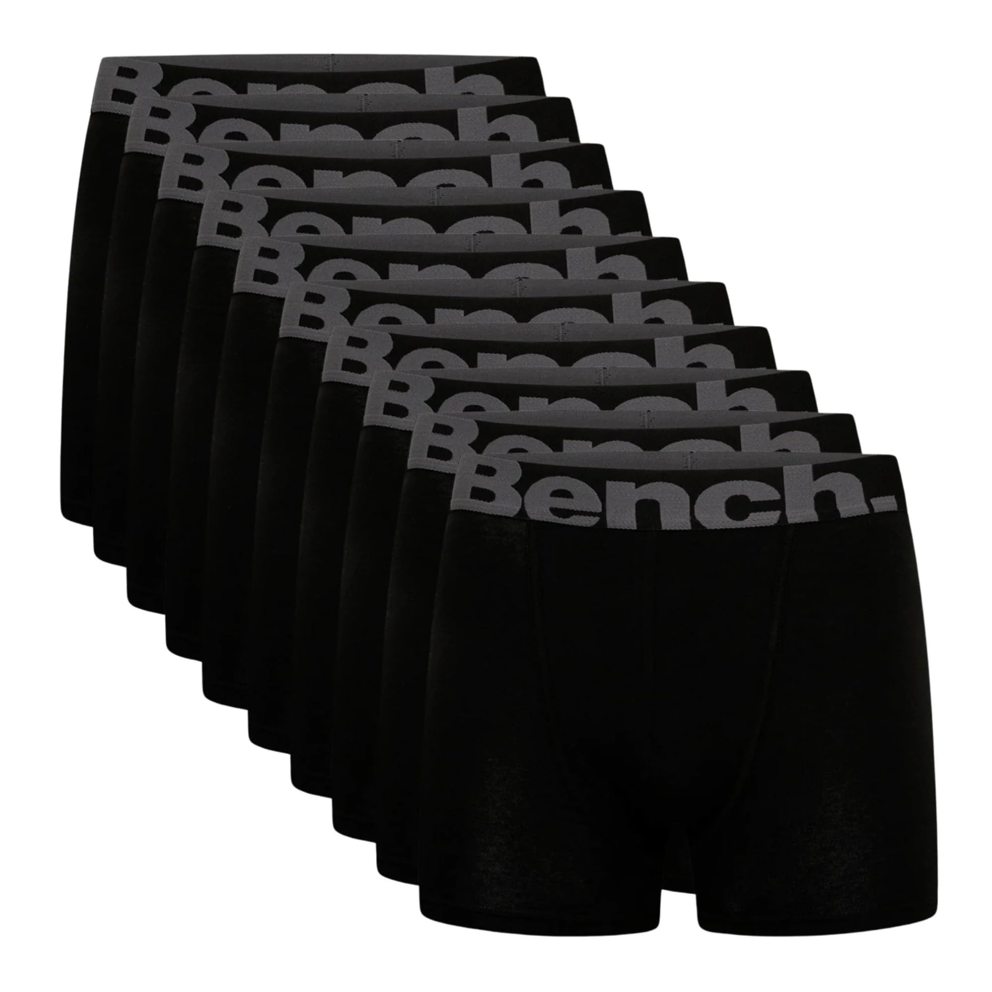 Bench Mens 'Diego' Cotton Boxer Shorts, 7 Pack, Black