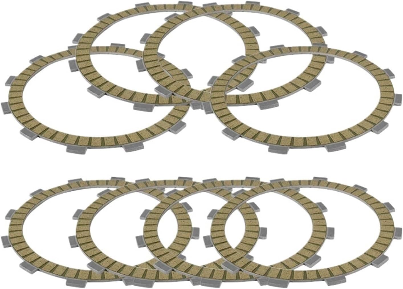 8 Pieces Clutch Plate Disc Set Friction Compatible With KAWASAKI VN1500 Vulcan 1500, VN-15 SE,88 SE,1500L ZN1300 ZG1300 OEM:13088-1018