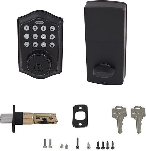 Miniatura 7 de Honeywell Safes & Door Locks - Cerradura de puerta de entrada sin llave con cerrojo inteligente para teclado electrónico - Fácil instalación y 50