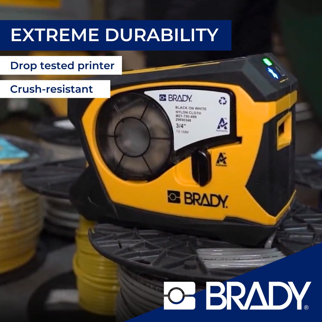 Brady Stampante per etichette M211-EU-UK-US – Dispositivo di etichettatura portatile per cavi, fili e superfici – INCL. 1 cartuccia M21-750-499 e cavi EU, UK, US