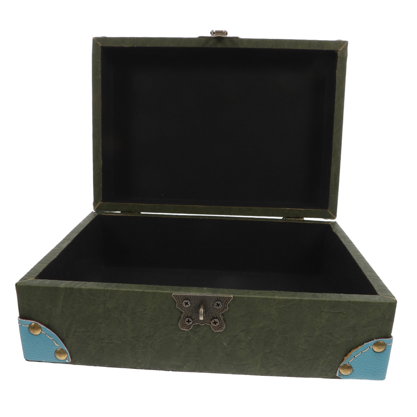Dekorative Holz Aufbewahrungsbox mit Schloss, Vintage PU Stil