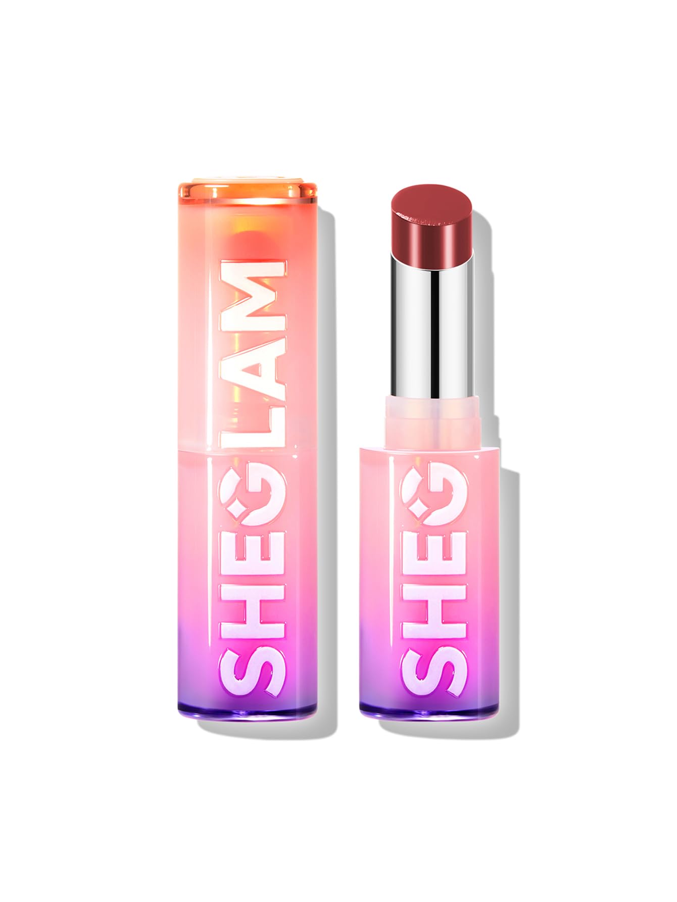 SHEGLAM Mirror Kiss High-Shine Lipstick Silky Jelly Texture Hydrated&Smooth Lip Gloss-High Key
