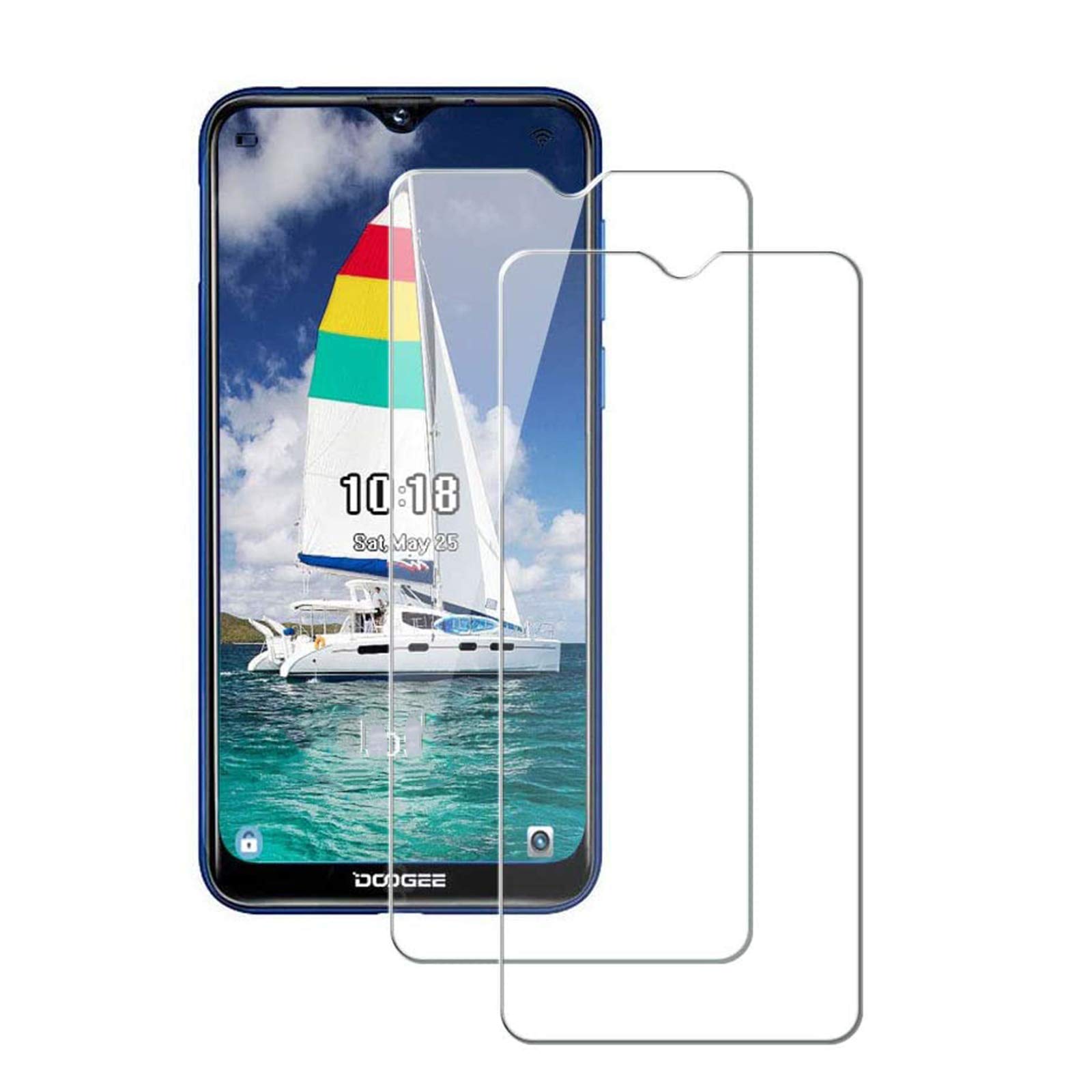 MSOSA Compatible with Screen Protector Doogee Y8 2019,[2 Pack] Ultra Clear /9H Hardness Tempered glass for Doogee Y8 2019