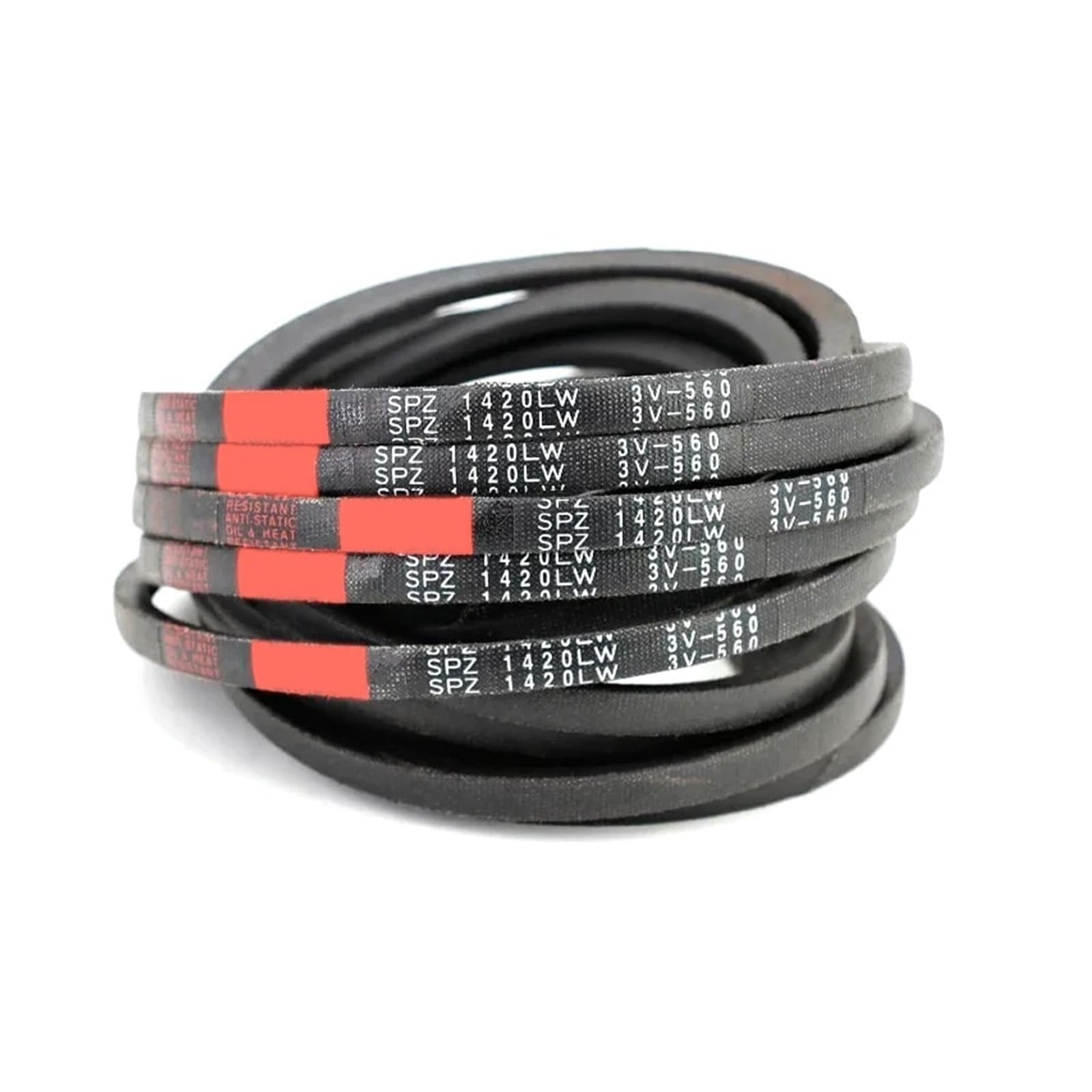 Cinghia trapezoidale stretta da SPZ487 a SPZ600LW, per macchine a motore, rulli trasportatori per powerlifting, set di cinghie in gomma resistente (5 pezzi SPZ 487LW)