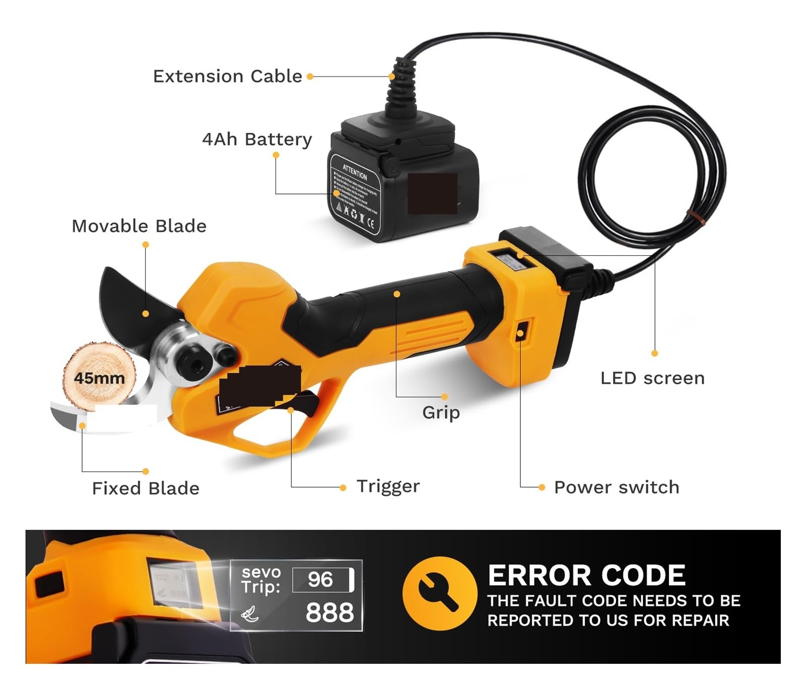 電動ハサミ 充電式 作業しやすいコードレス Amazon.co.jp: 充電式剪定鋏 電動ハサミ 45 ミリメートル