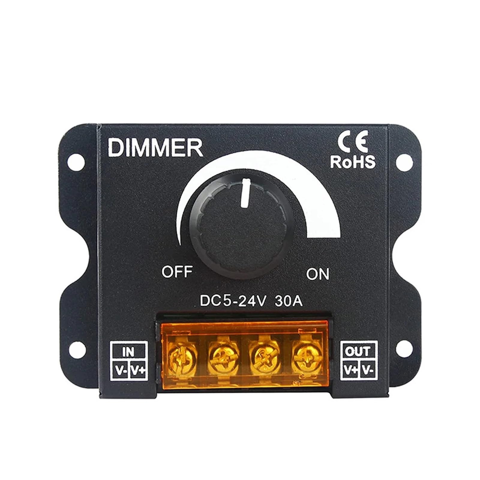 Regulador de intensidad LED 24V y 12V DC con capacidad de 30A y 360W de potencia para tiras