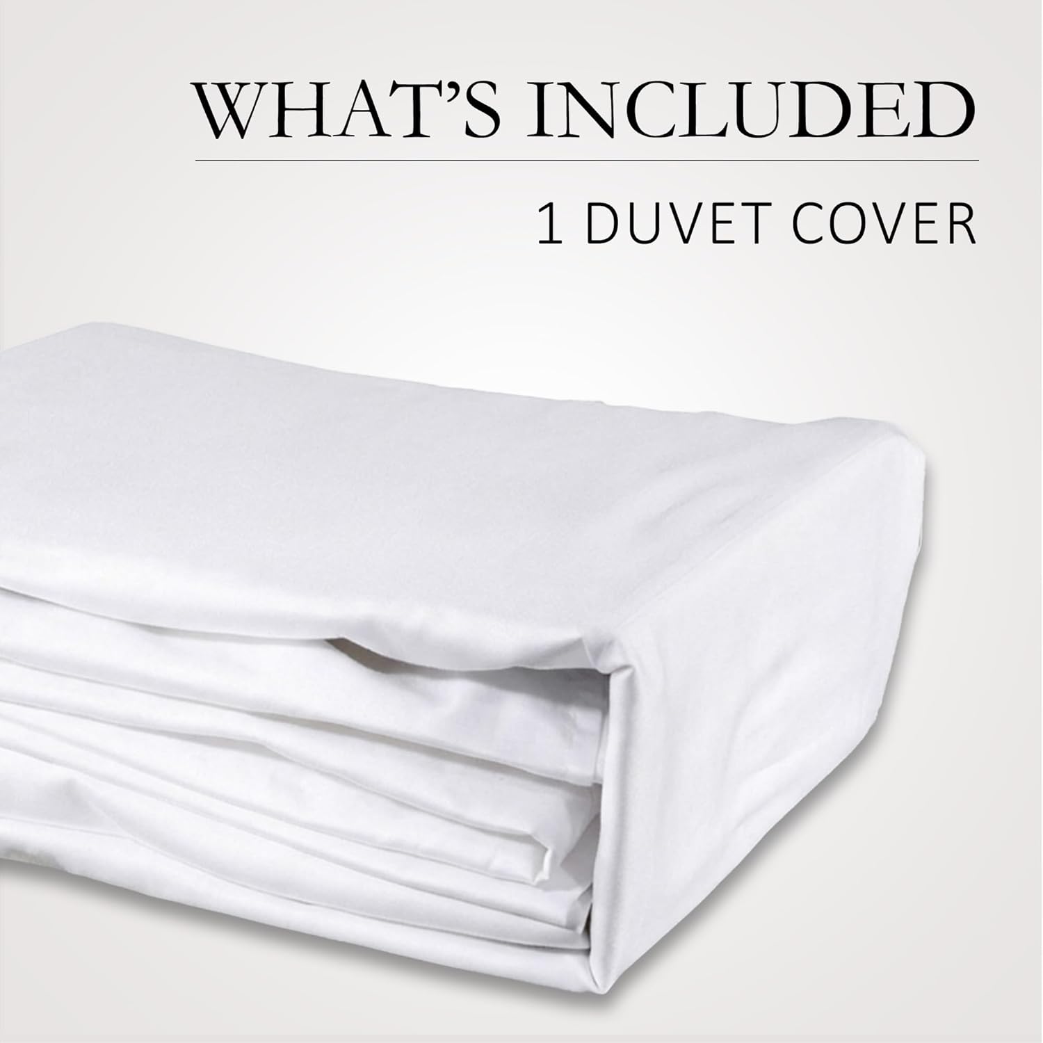 Delilah Home 100% Organic Cotton Duvet Cover, GOTS & Vegan.org Verified, Long Stem 300 TC Sateen Bedding, Non-Synthetic, Deep Pocket Fitted Linen, Lightweight, All-Season, 1 Piece King Size - White