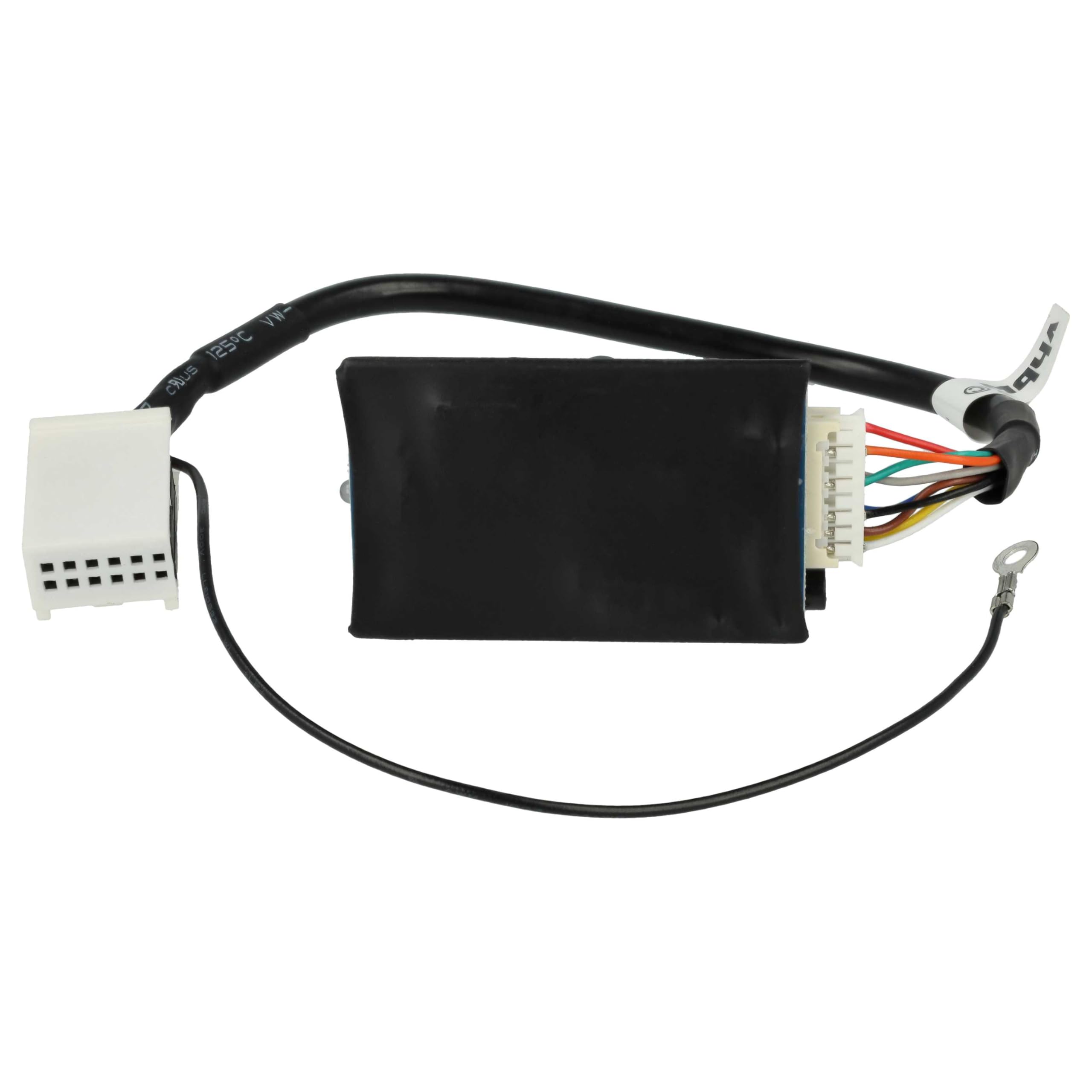 vhbw Adaptador Bluetooth Compatible con Audi A3 2008-2010 Navi RNS-E (sin MMI), Navigation Plus 3 Radio Coche - Incl. micrófono, Cable Jack + Clip