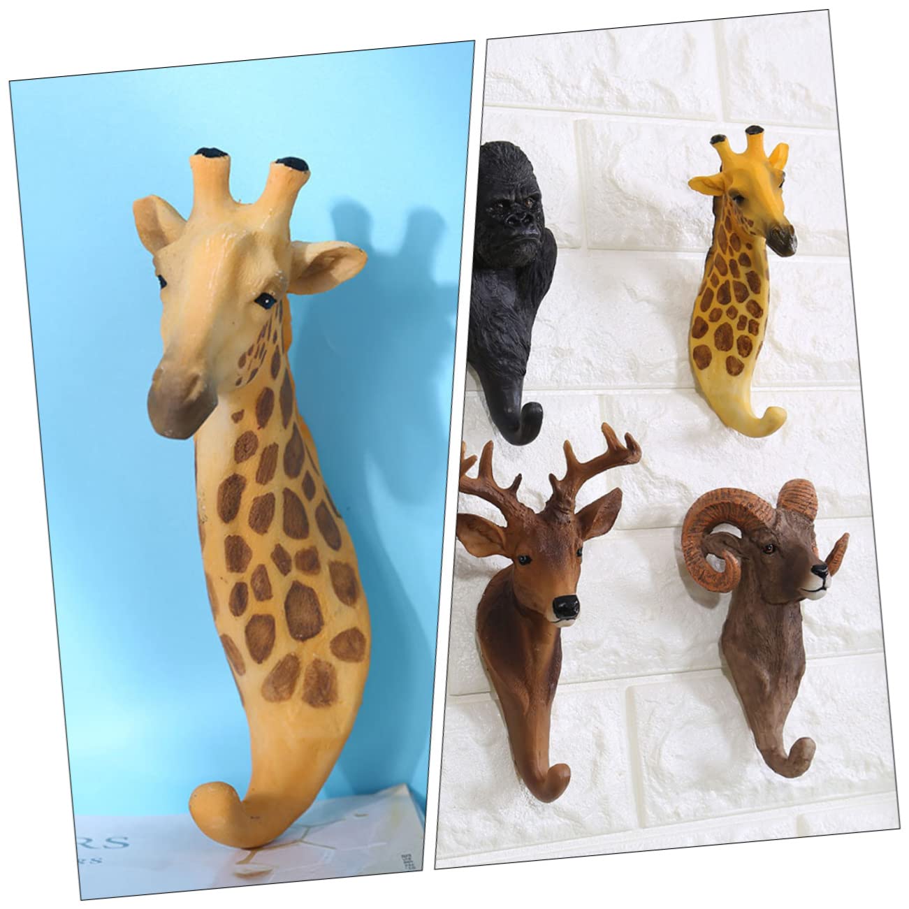Ganci A Muro Vintage A Forma Di Gufo In Metallo - Set Da 2 Per Appendere Cappotti E Chiavi - 2