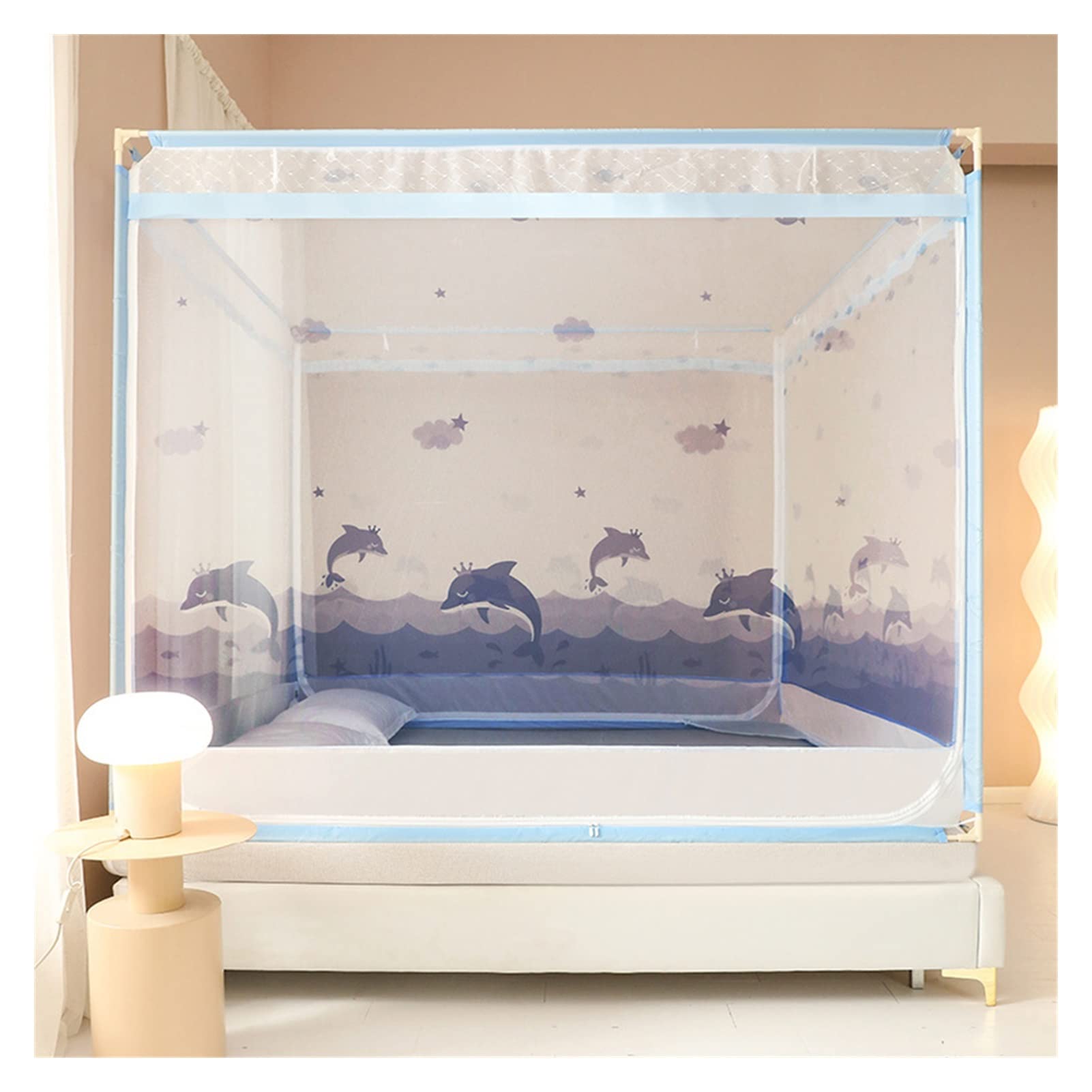Moustiquaire Pop-up Fond Filet Intégral Lit Pliable Portable