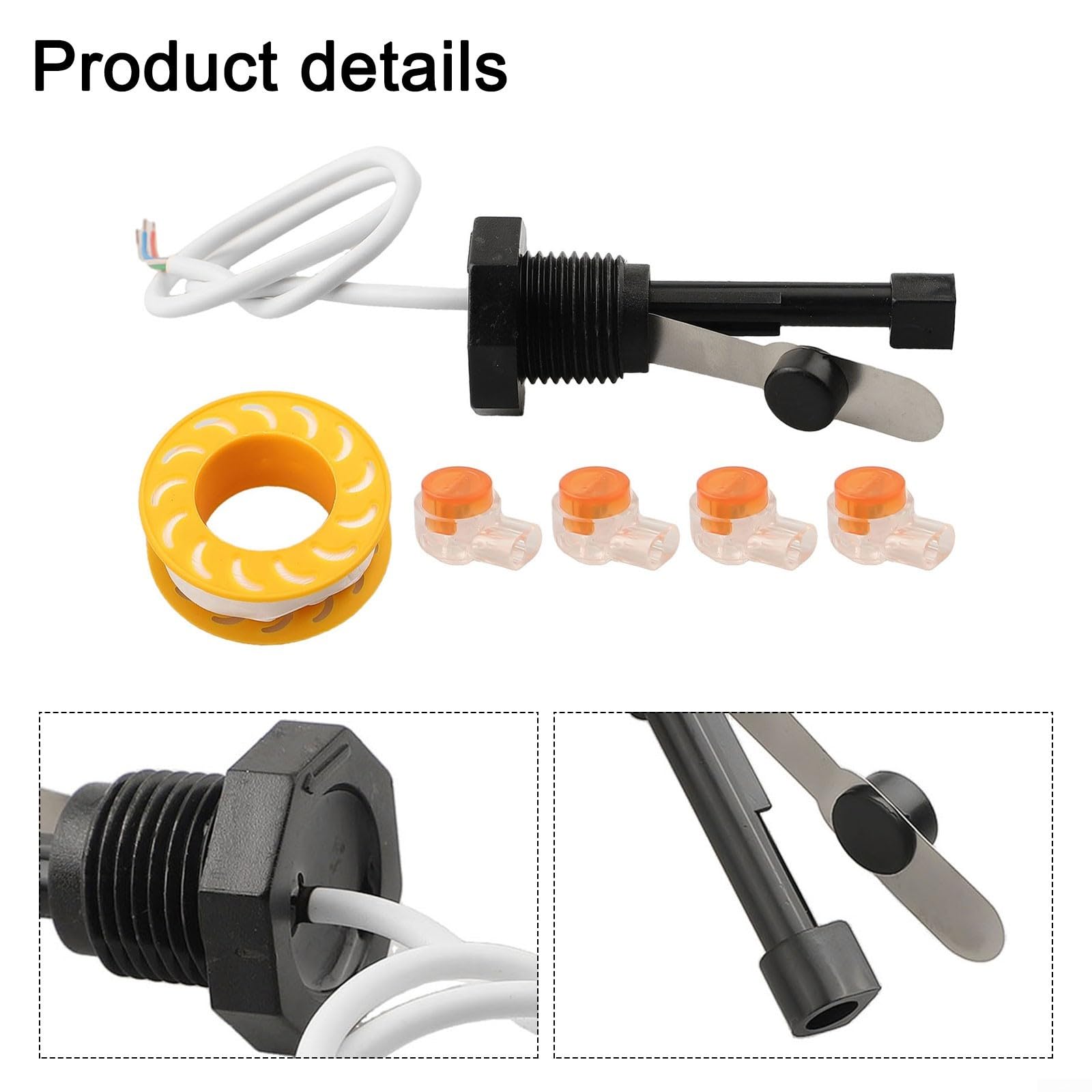 Durchflussschalter für Intellichlor Salzchlorinatorsysteme, Ersatzteil 520736, für IC-15/IC-20/IC-40/IC-60 Modelle, Wasserdurchfluss- und Temperaturerkennung, Installation mit Kabel und Steckern