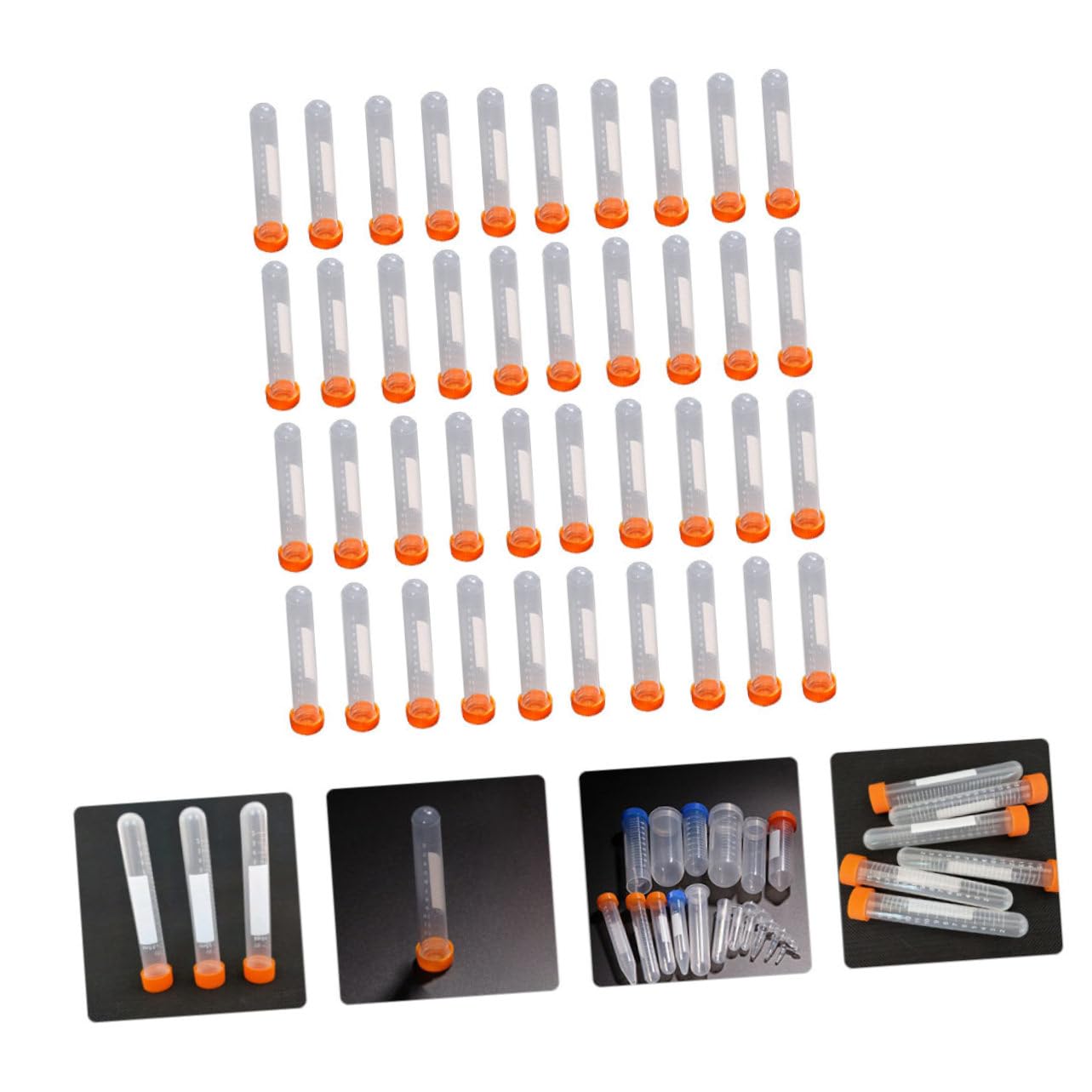Homoyoyo 100pièces Tubes à Centrifuger De Laboratoire Avec Bouchons à Vis Pour Analyse Sanguine Et Biochimie