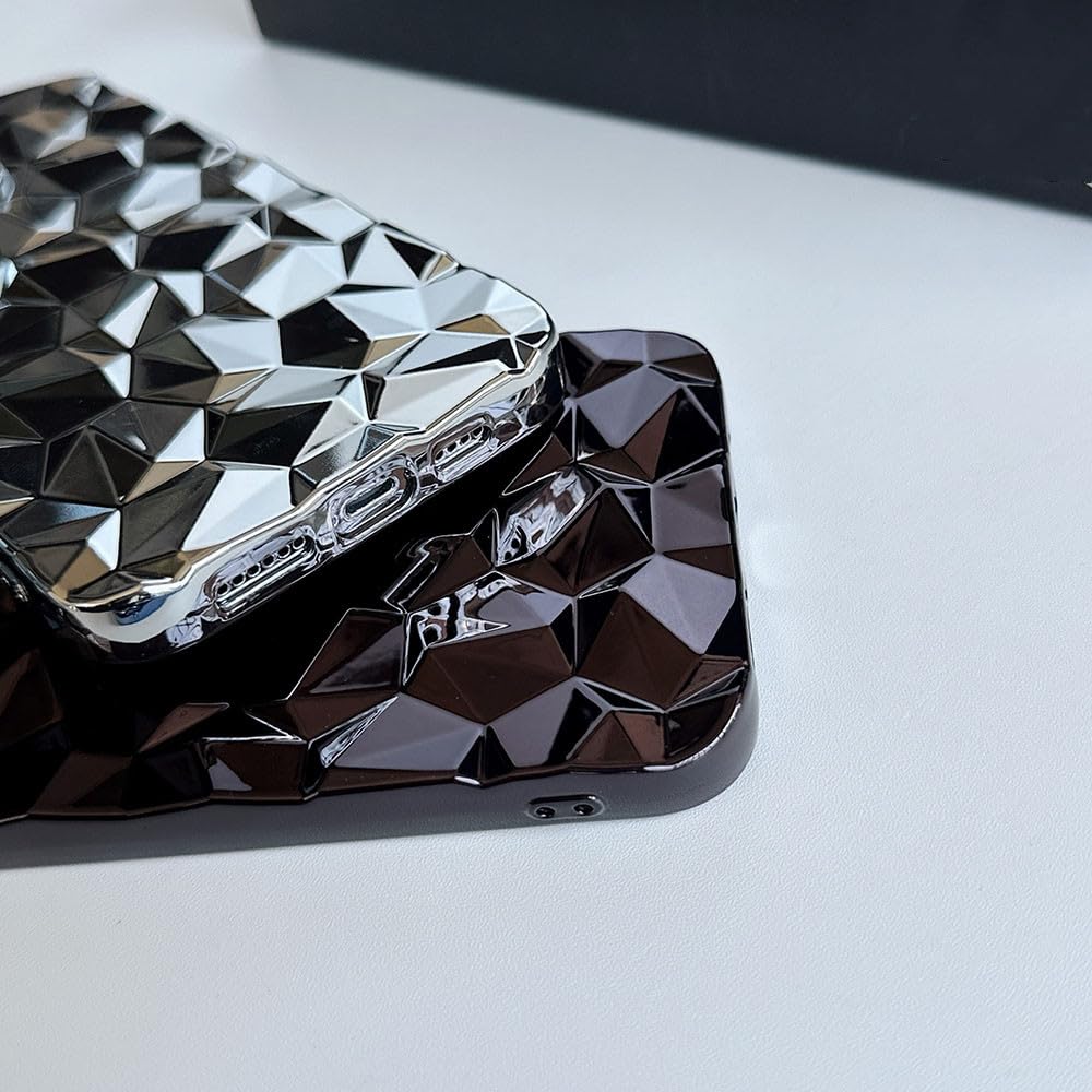 Amazon.co.jp: 高級メッキ 3D ダイヤモンドパターンケース For
