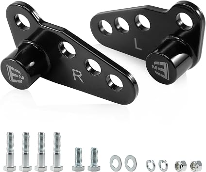 Motorcycle Rear Lowering Kits Adjustable 123 Compatible with Harley Touring Standards Street Glide Electra Glide Ultra Glide Road King 2002-2016