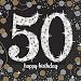 Sparkling Celebration 50th Birthday Beverage Paper Napkins