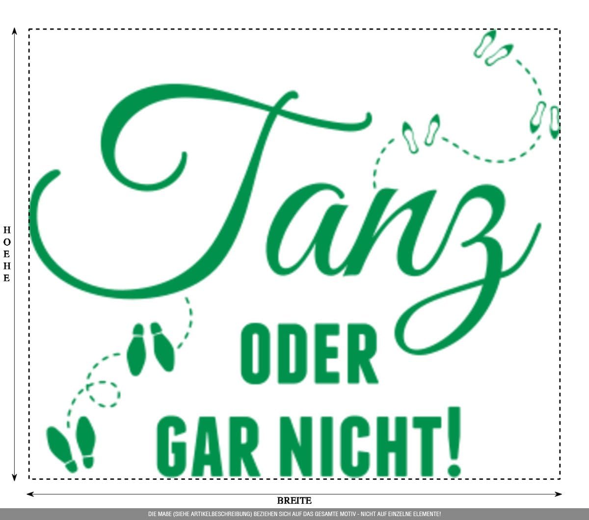 Aufkleber » Tanz oder gar nicht!, 220x30,8cm, Hellgrün • Wandtattoo / Wandaufkleber / Wandsticker / Wanddeko / Vinyl