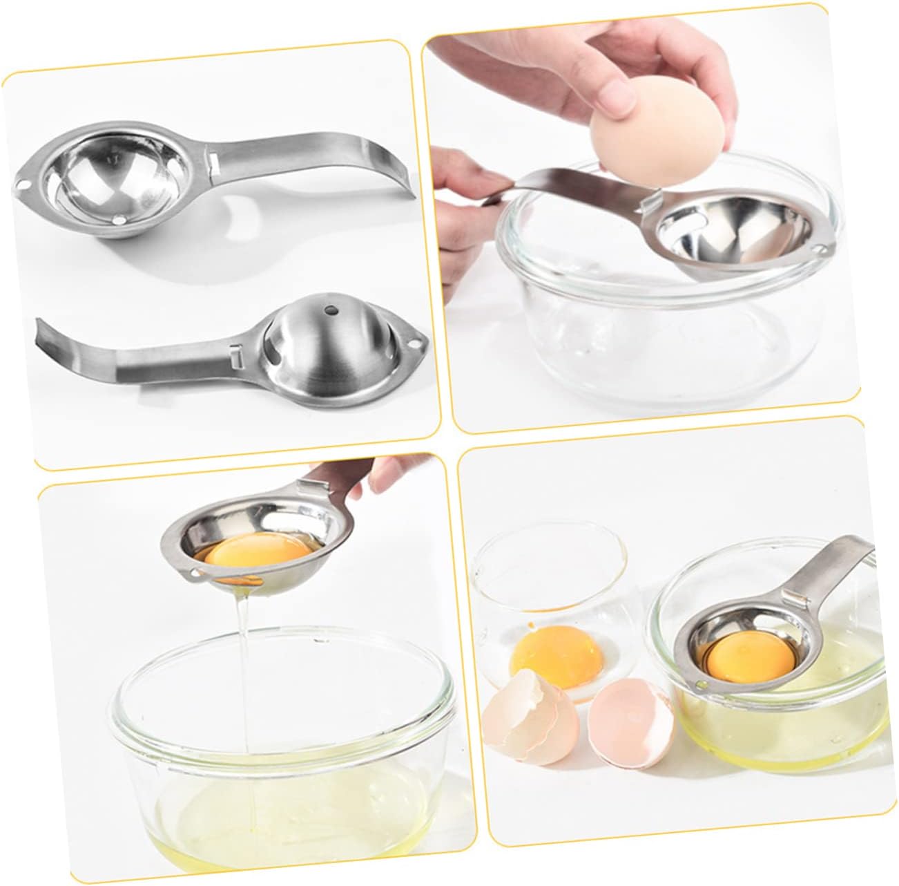 Ciieeo Egg Yolk White Divider Separator Tool Non-stick Steel Essential for Professional Home Cooking