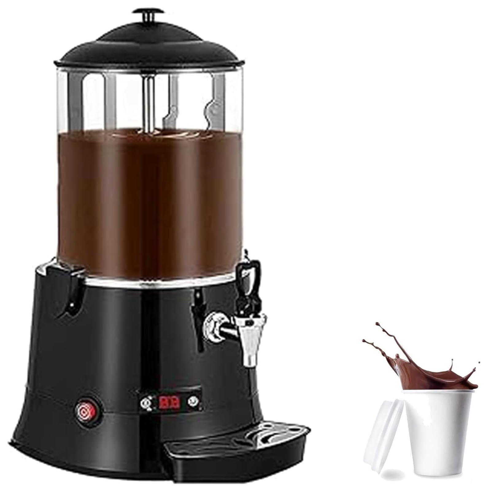 Macchina per Cioccolatiera Professionale, Macchina Elettrica per Cioccolata Calda da 5/10 L, per Bevande Calda per Riscaldare Il caffè al Latte di Cioccolato al 10L