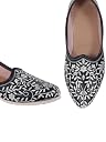 CatBird Handcrafted Men’s Ethnic Jutti – Traditional Indian Mojari for Casual wear,Weddings & Festivals Black gallery image