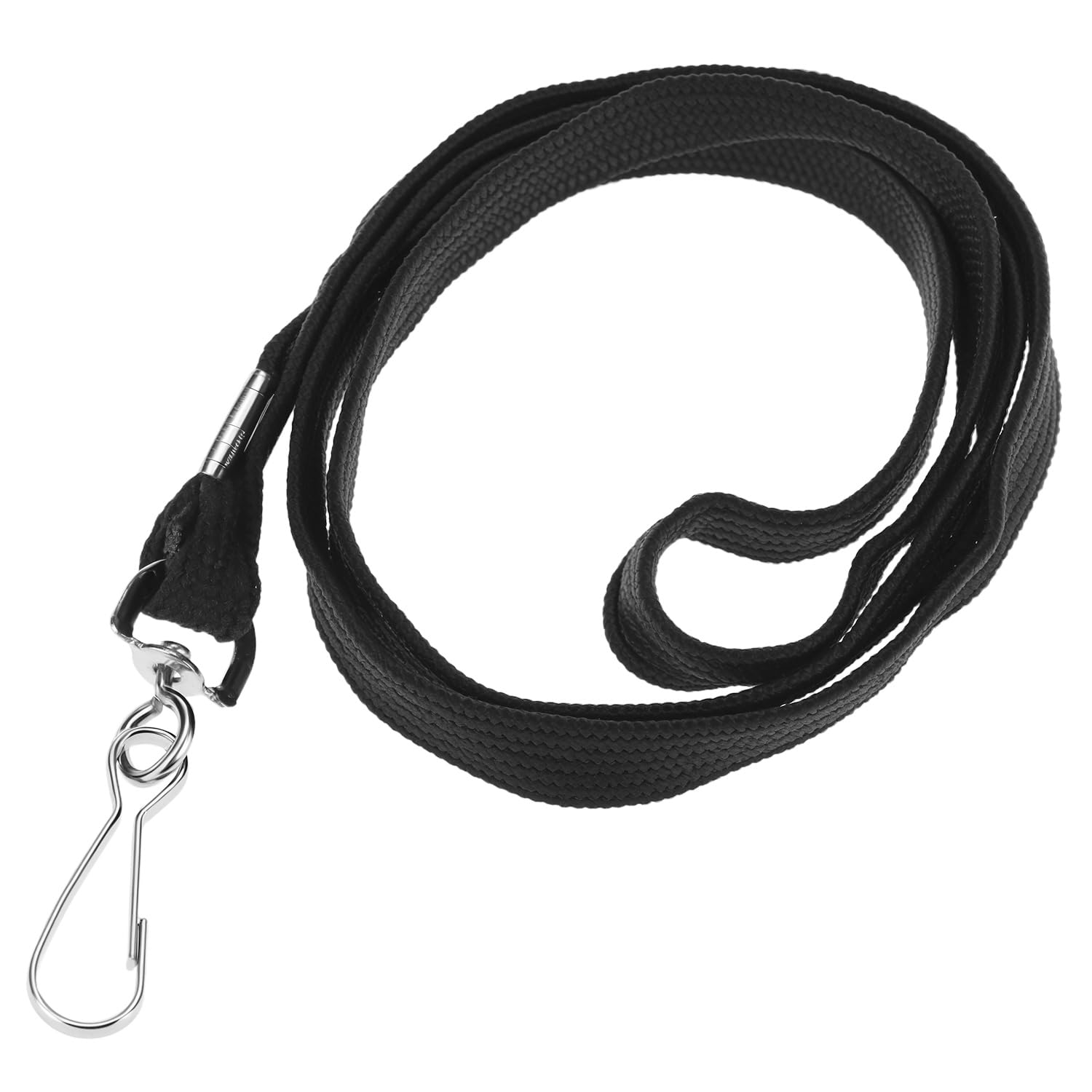 QWORK® 100 Piezas Lanyard Cuello con Ganchos Giratorios para Tarjetas de Identificación y Llaves (Negro)