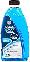 UltraVision Windshield Washer Fluid - Advanced Formula for Car Windshield Wiper Fluid Crystal-Clear Vision in Weather Conditions +32F - All Weather - Bug Remover - 1 US Quart