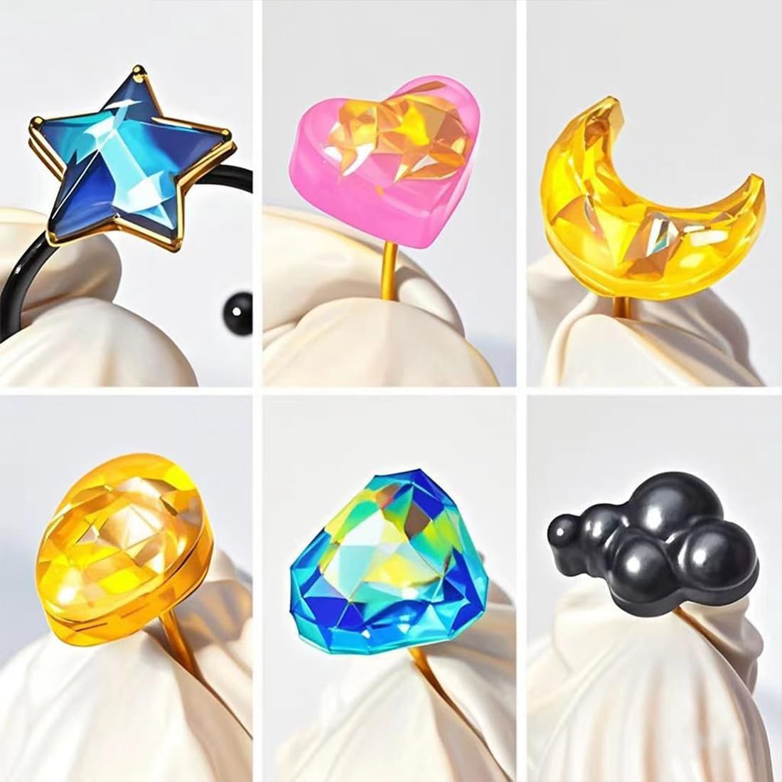 Stud Earrings Resin Mold 106 Pcs Jewelry Silicone Molds with Earring Backs Mini Gem Jewelry Making Kit Epoxy Resin Casting Mold for DIY Ear Stud Pendant Crafting