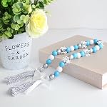 120 Pieces Christmas Wood Beads Winter Snowflake Colorful Wood Beads Rustic Farmhouse Wooden Beads for DIY Craft Bead Garland Home Decor (Snowflake)