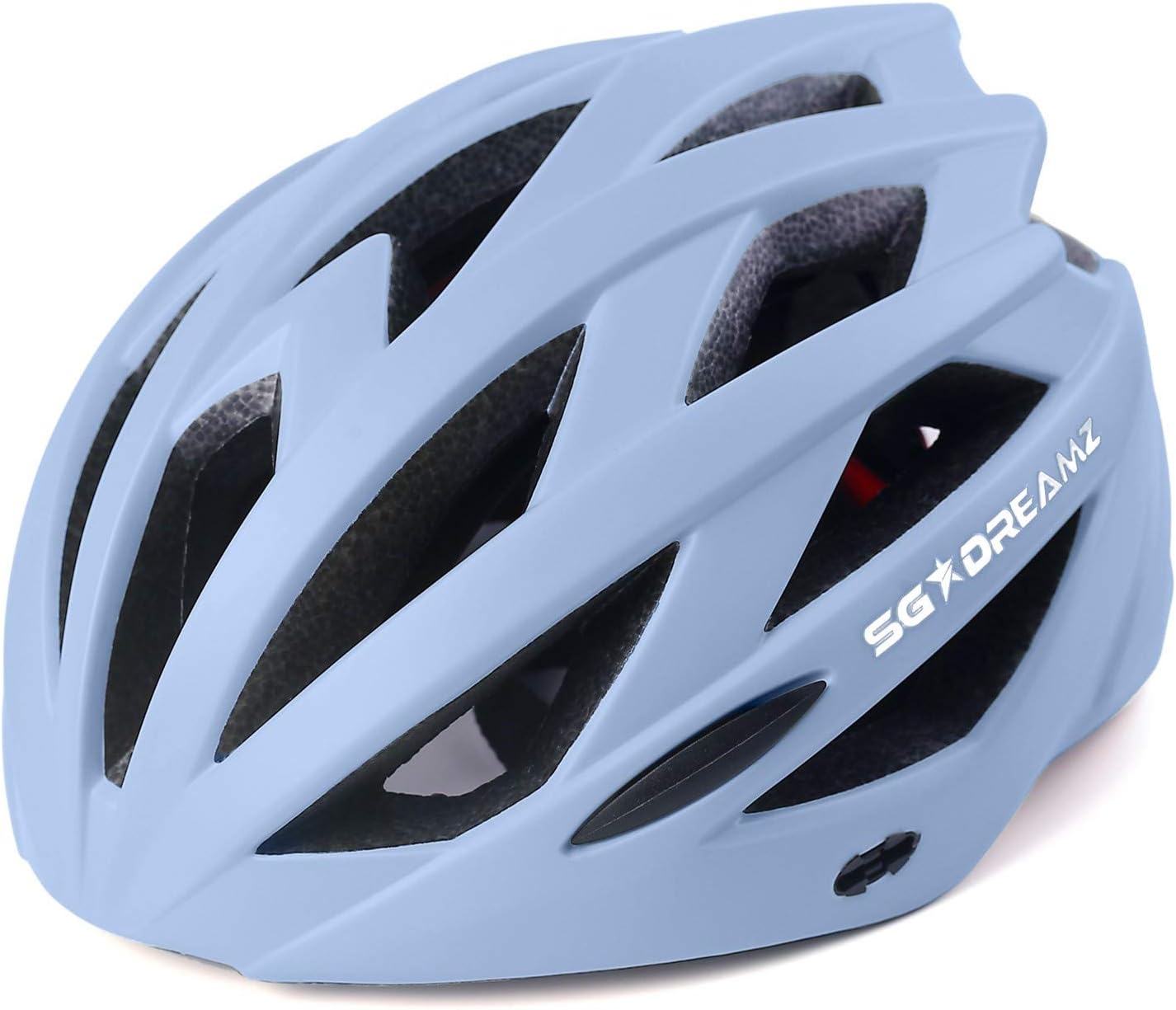 Adult Helmet with LED Light and Detachable Visor - Bicycle Cycling Mountain Bike Helmet for Men and Women - Adjustable Dial for Head Size 21.6" to 24" (M to L)