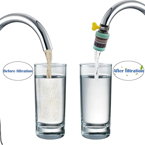 Miniatura 4 de Paquete de 3 filtros de montaje en grifo, filtro de agua de grifo con carbón activado que elimina el fluoruro de cloro, metales pesados, agua dura,