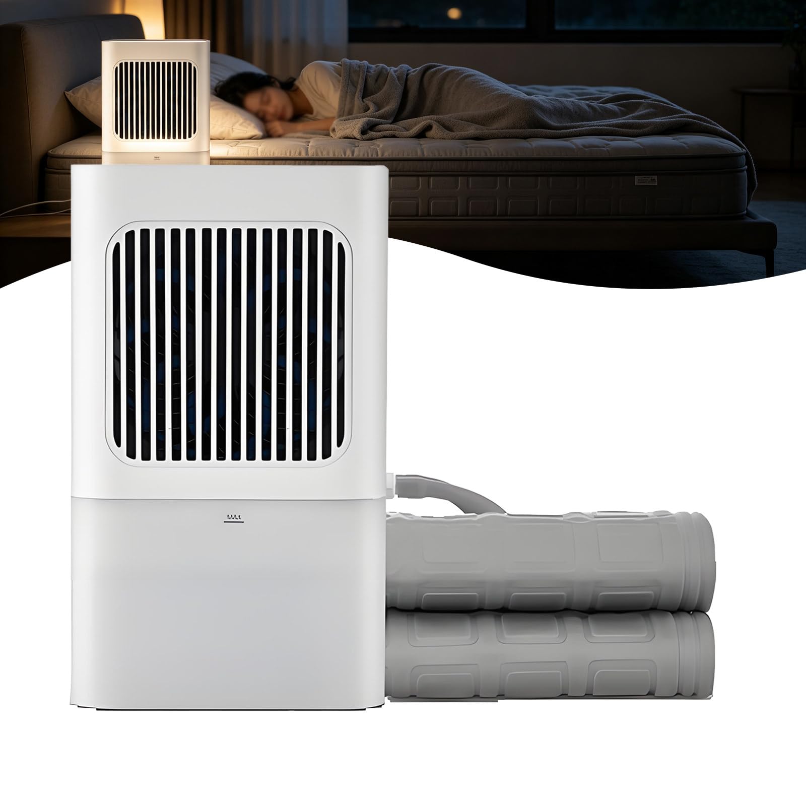 DzkZen Cooling Mattress Topper, Electric Air Blowing Bed Mattress Cooler with Smart Cooling Technology, Reduces Temperature by 3-8℃ 160cm*70cm