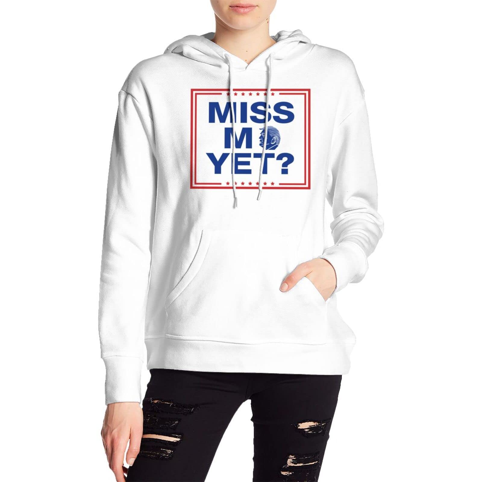 Sweat à capuche design masculin Miss Me Yet avec motif graphique original taille L