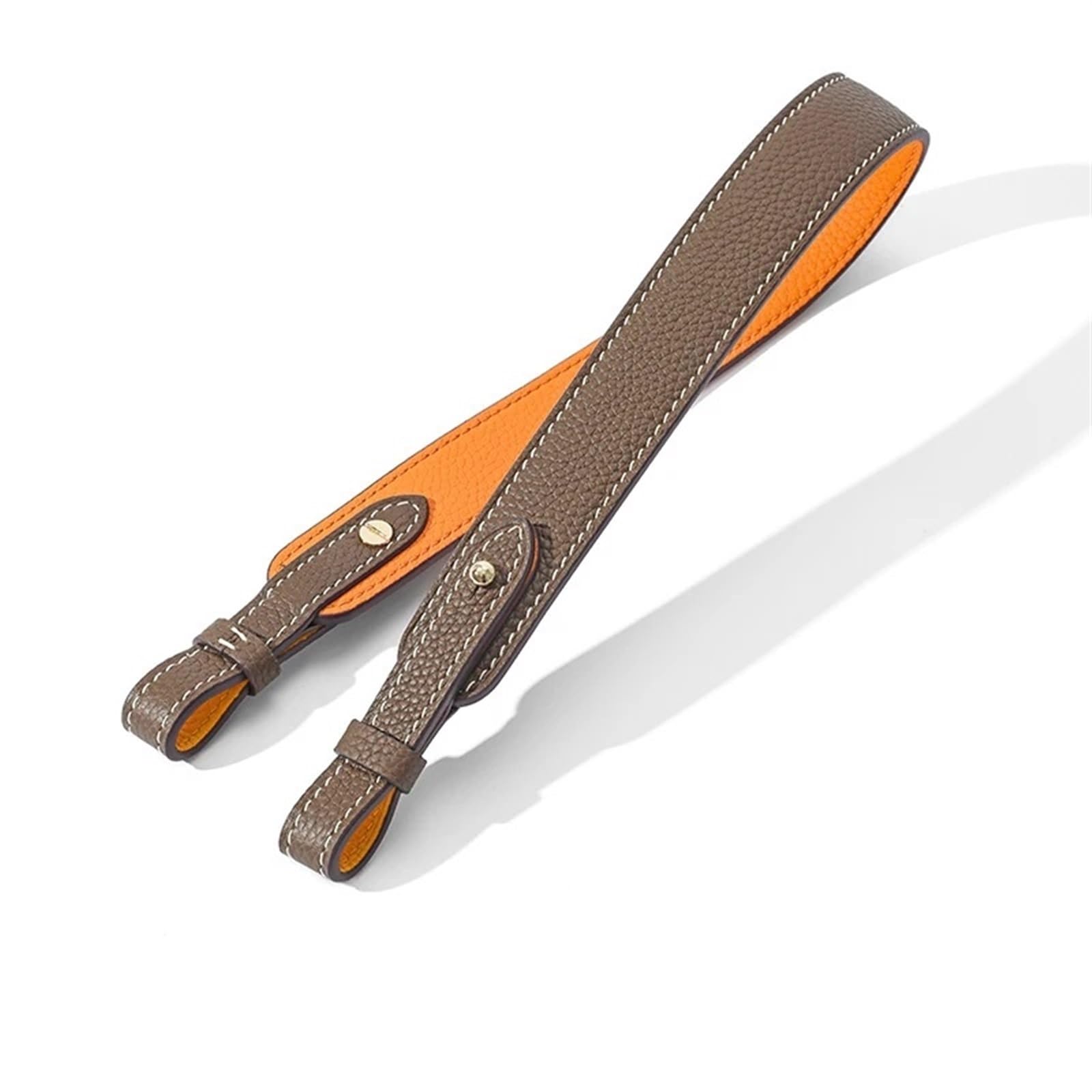 Asas de Cuero de Recambio Bolso Bandolera de Cuero con asa for Hombro, Correa de Hombro for Mujer, Bolso de Mano, Asas de Repuesto(Grey Amber Gold,1 Piece)
